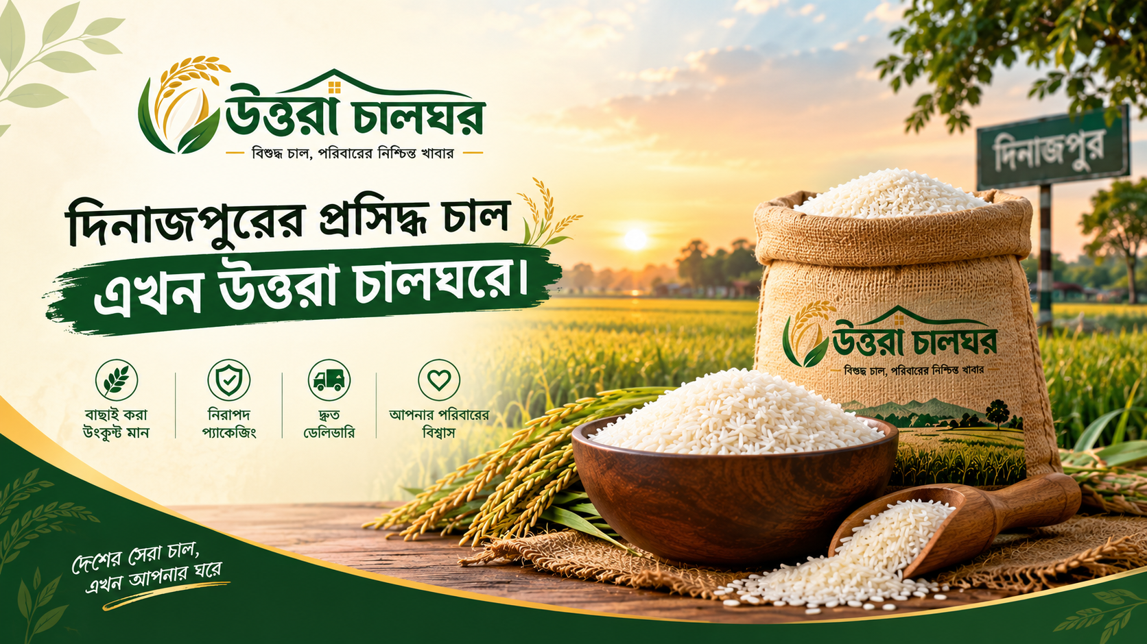 দিনাজপুরের প্রসিদ্ধ চাল এখন উত্তরা চালঘরে